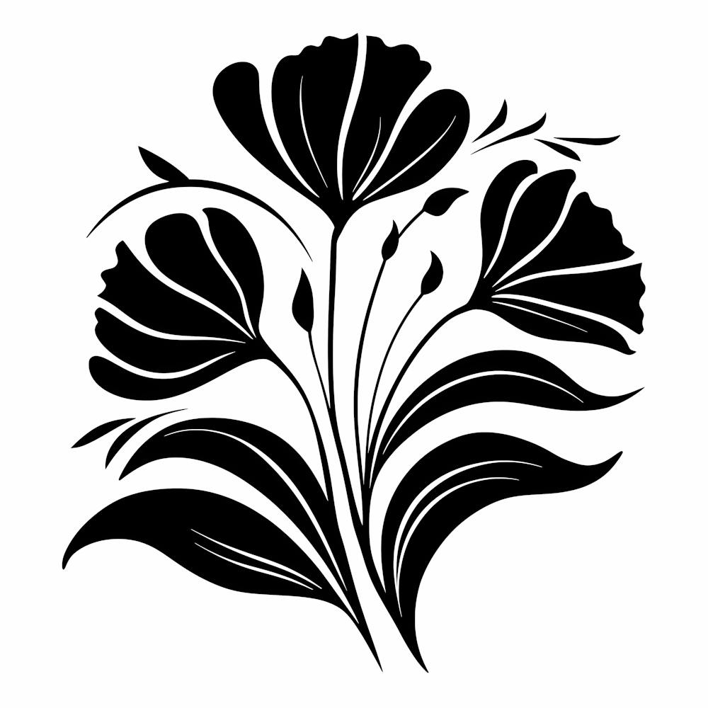 Black And White Flowers 9