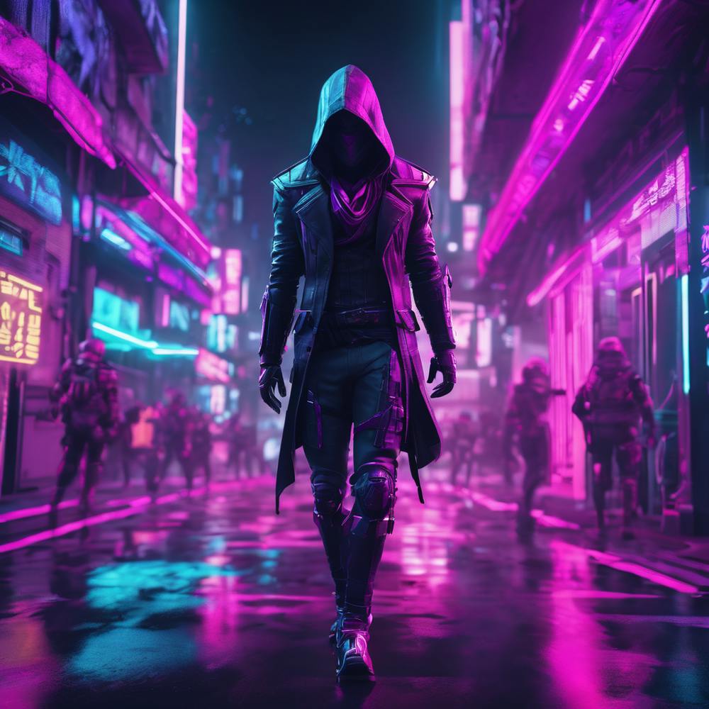 Assasin's Creed Character in Cyberpunk Future