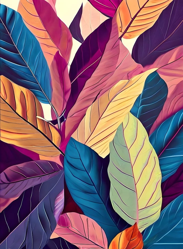 Colorful Leaves Canvas Print 1