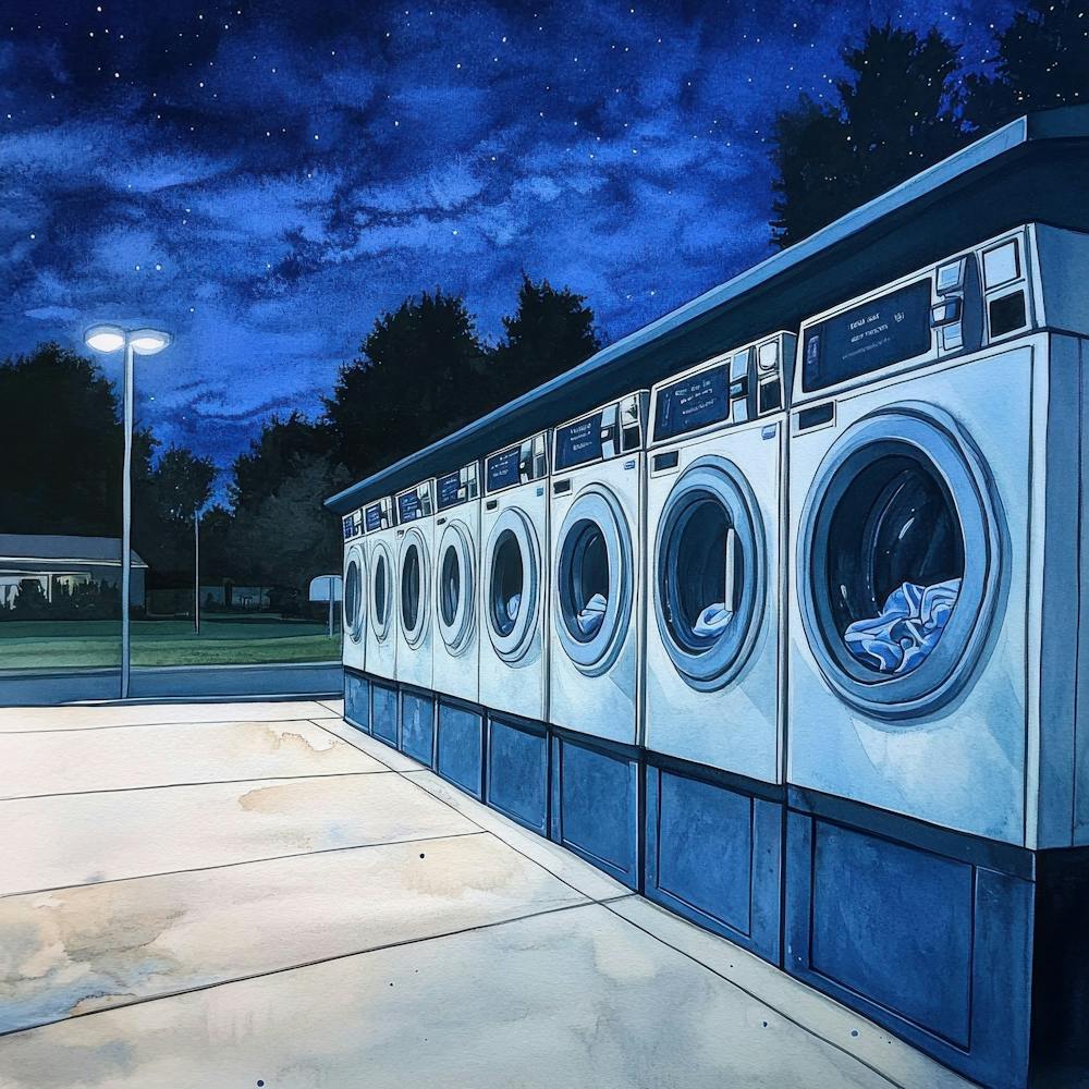 Laundromat At Night