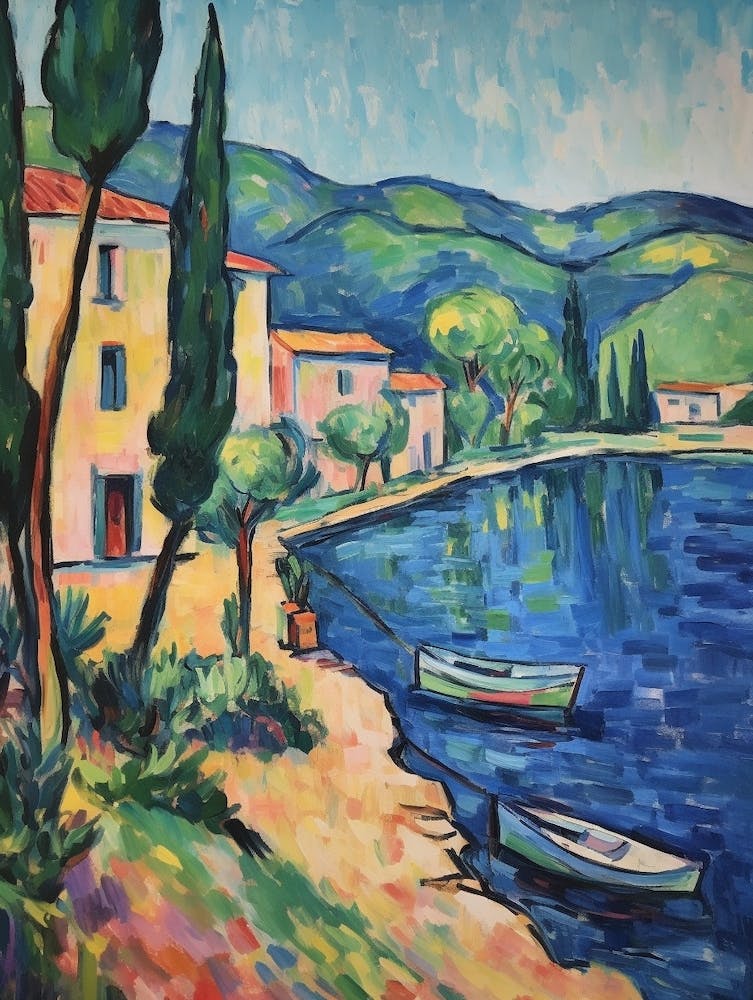 Lake Como Italy 4 Fauvist Painting