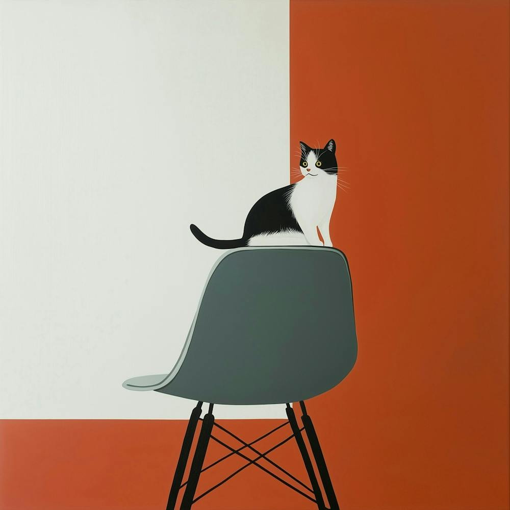 Cat On Chair