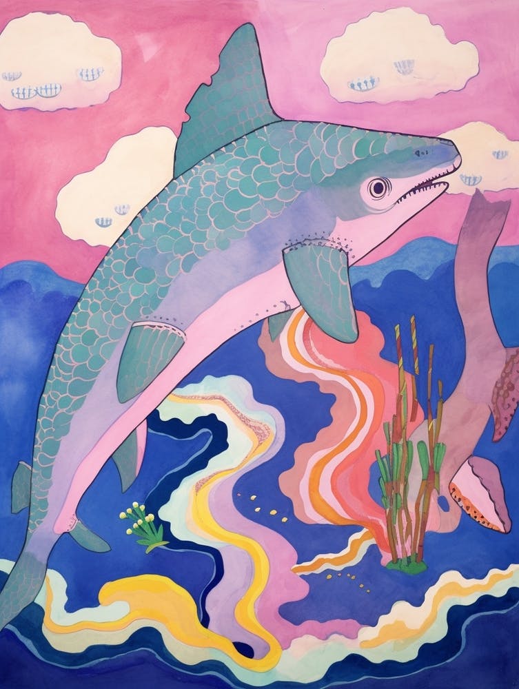 Maximalist Animal Painting Shark