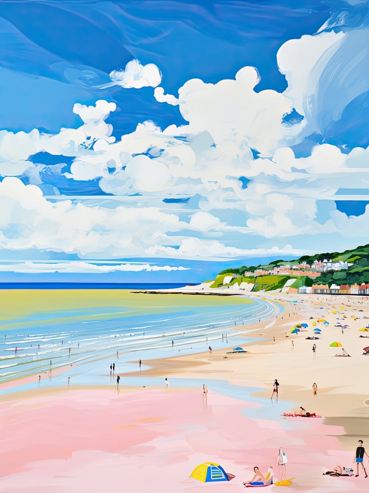 Filey Beach, North Yorkshire, Matisse And Rousseau Style 2