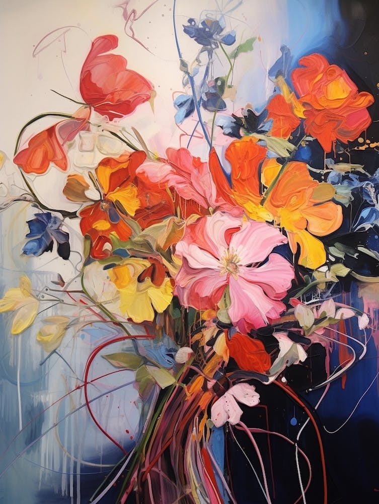 Abstract Flower Painting Veronica Flower 3