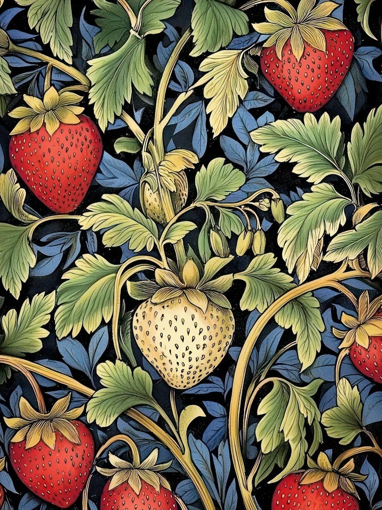 William Morris Strawberries Vintage