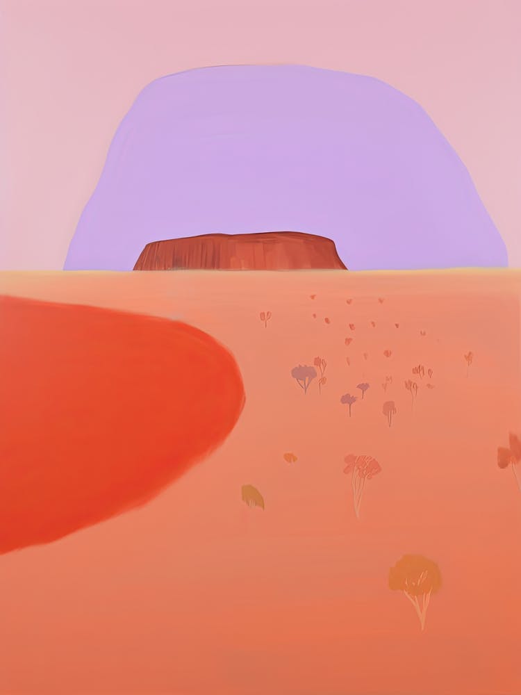 Simpson Desert   Australia, Contemporary Abstract Illustration 1