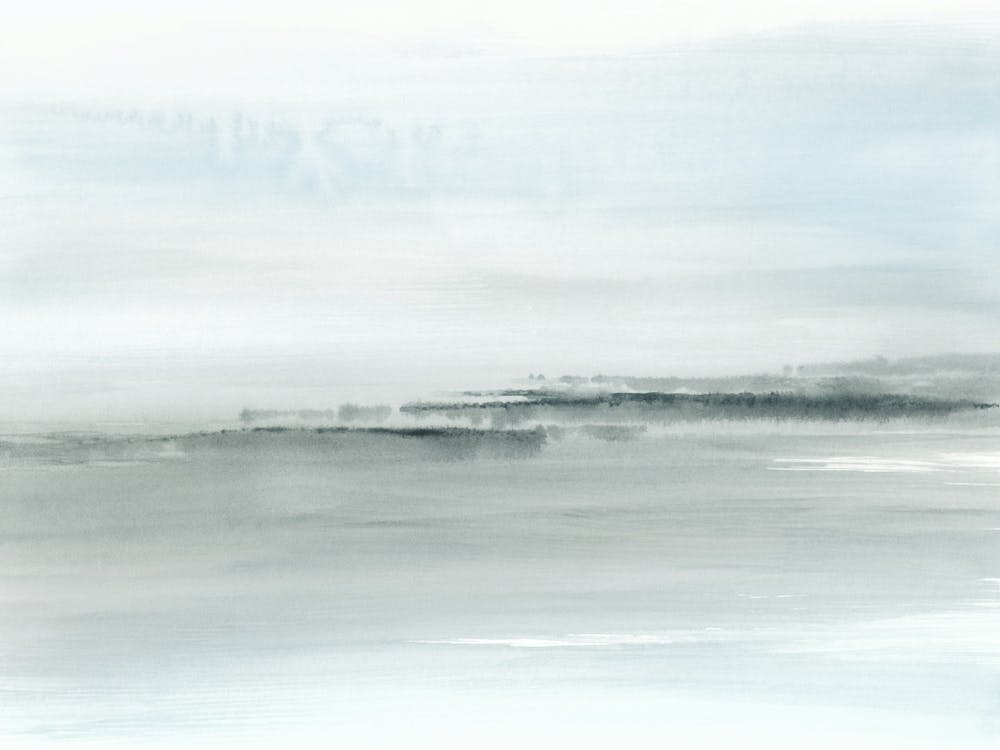 Watercolor Landscape 19 Soft Blue