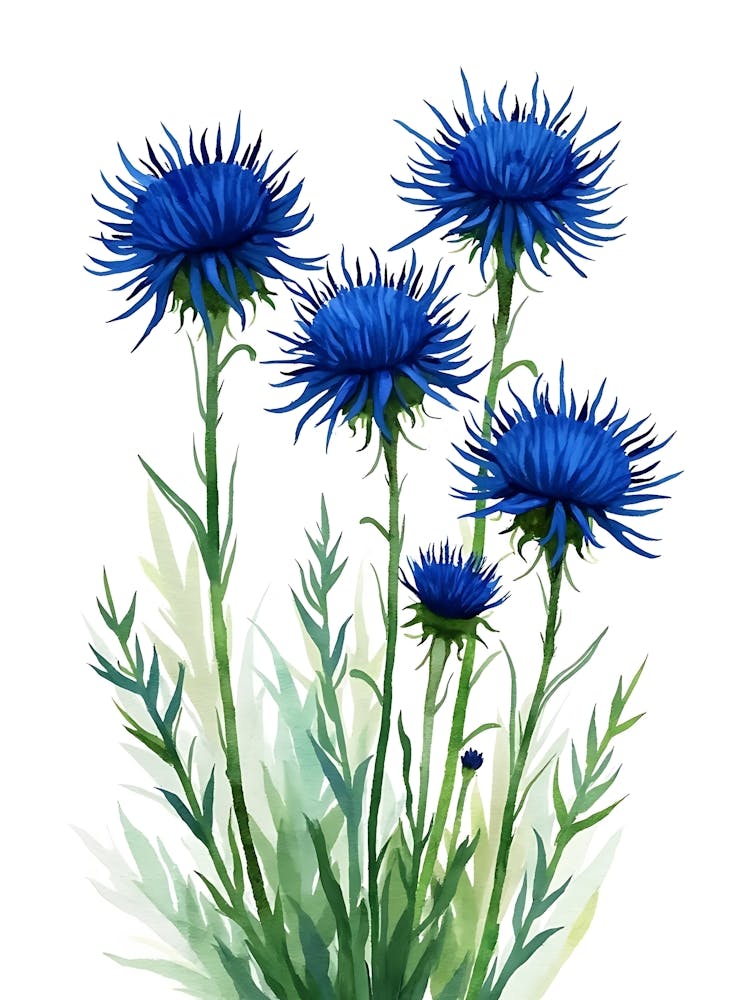 Bold Brush Blue Bloom