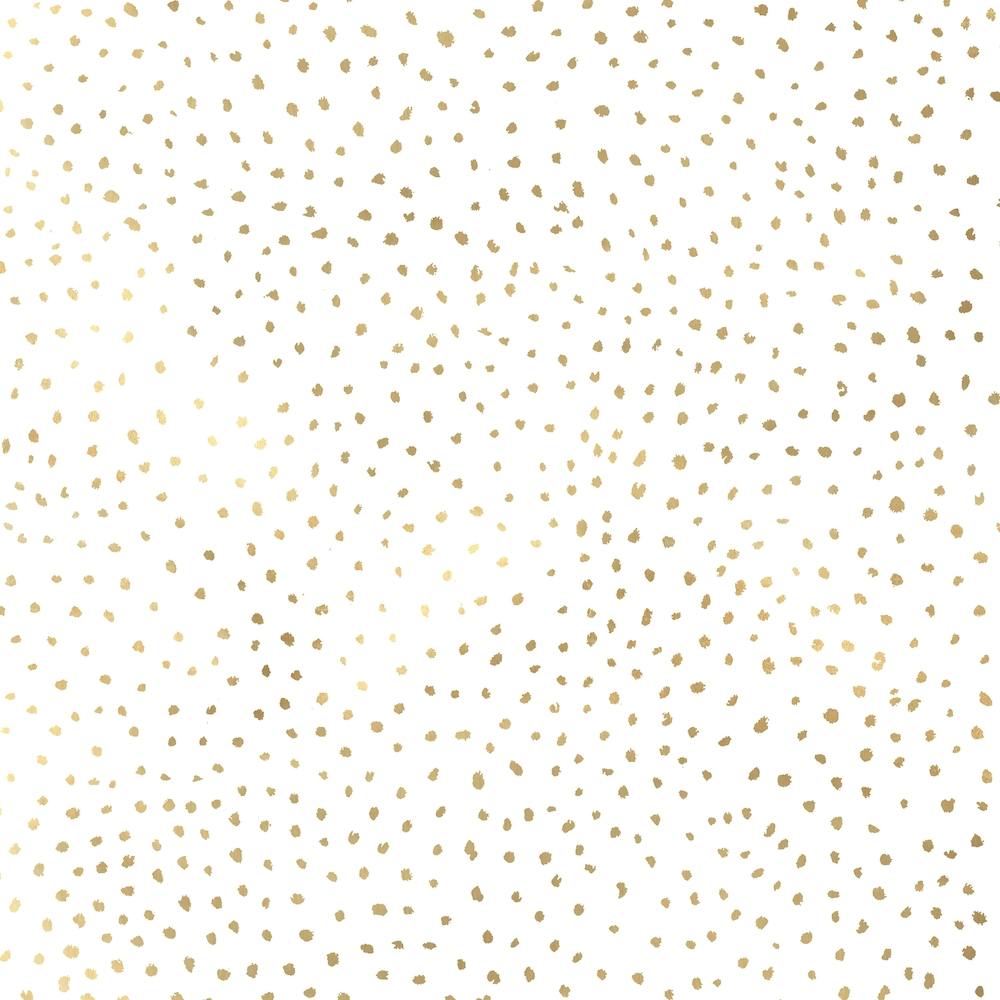 Dotted Gold And White Square