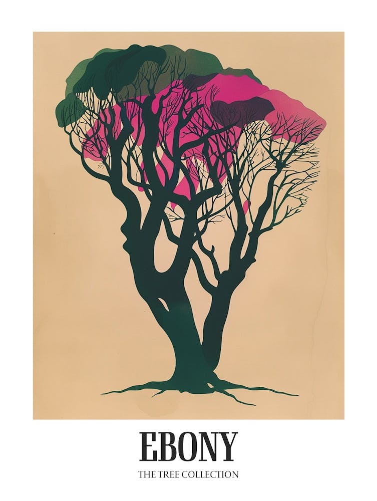 Ebony Tree Colourful Illustration 2 Poster