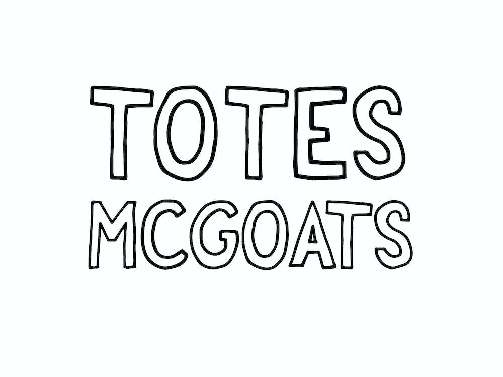 Totes Mcgoats Black And White Print