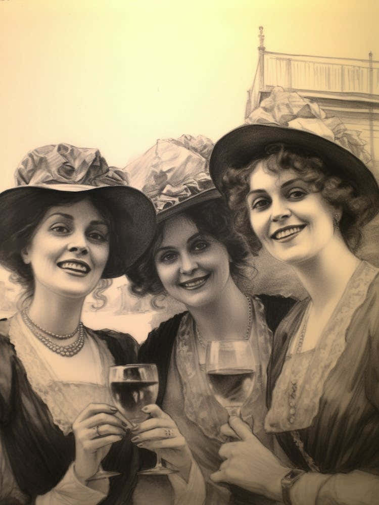 Titanic Ladies Black And White 2