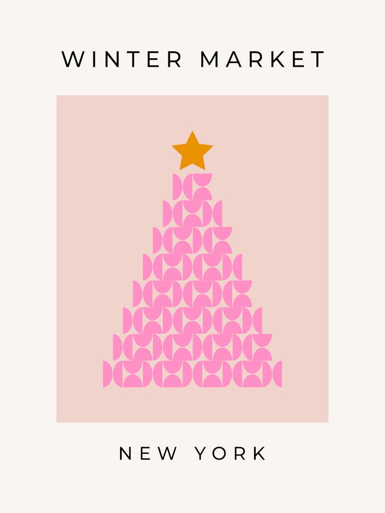 Winter Market | 03 - Festive Christmas Tree Pink