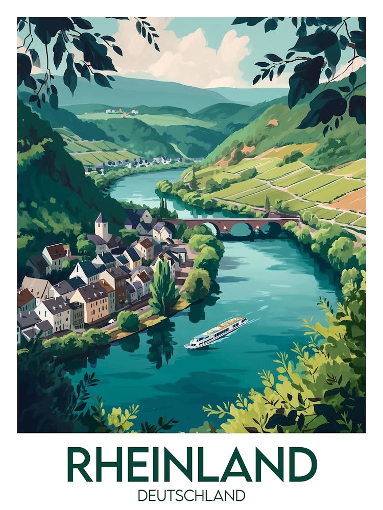 Affiche de voyage Rheinland