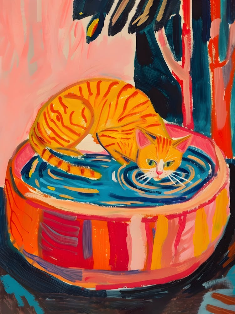 Cat In A Bowl 1