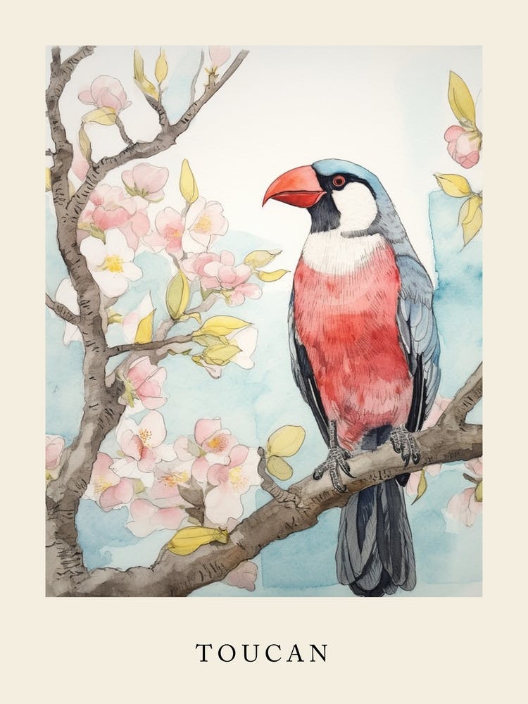Beatrix Potter Inspired  Animal Watercolour Toucan 1