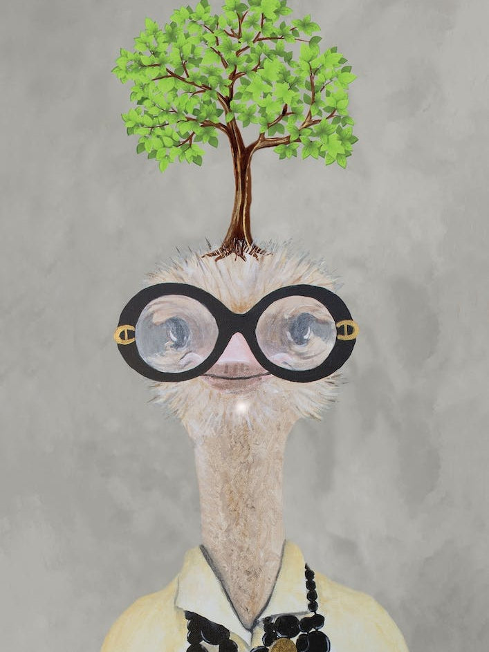 Iris Apfel Ostrich With Tree