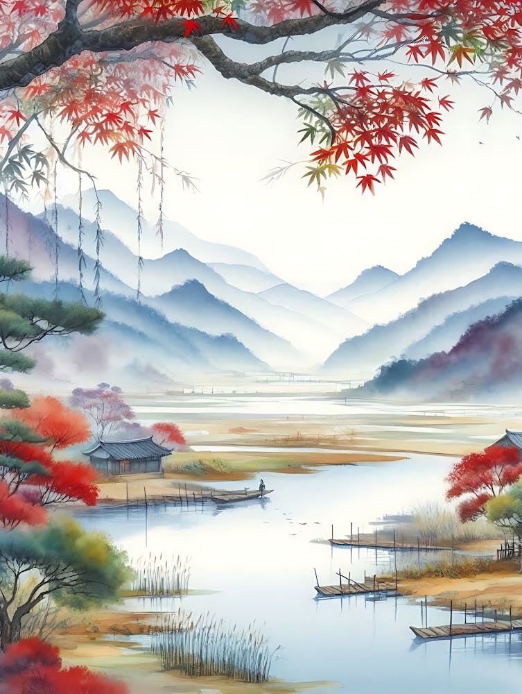 Watercolor Vibrant Country 13