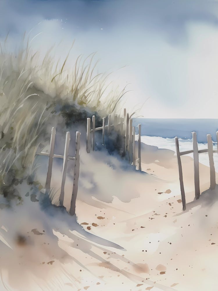 Watercolor Sand Dunes