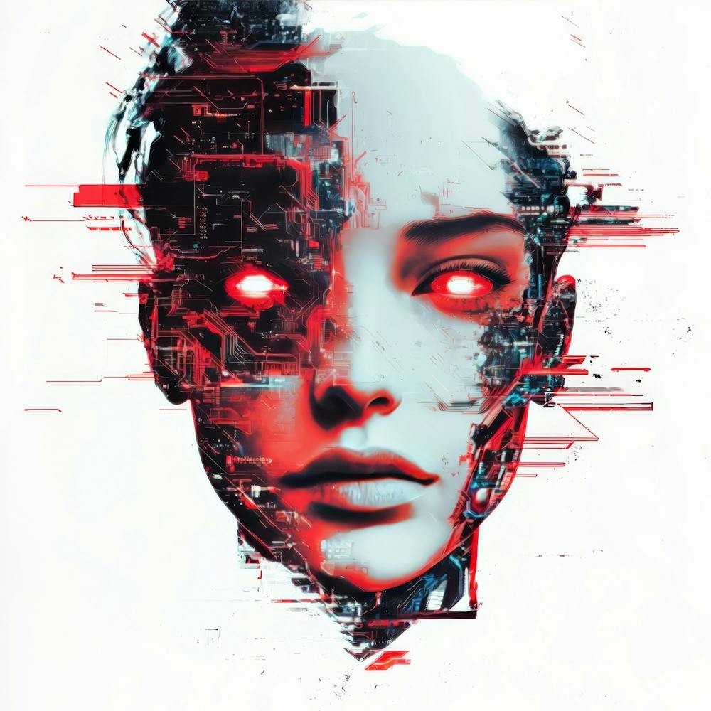 Cyborg.Generated AI. Wall