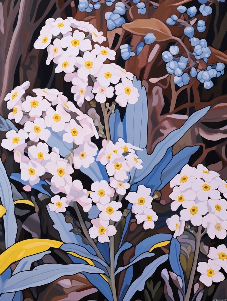 Forget Me Not 6 Flower Painting