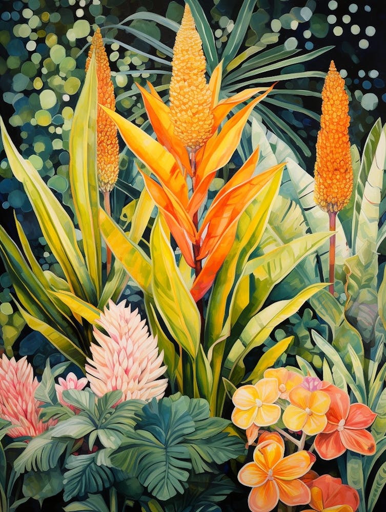 Tropical Plant Painting Snake Plant 4