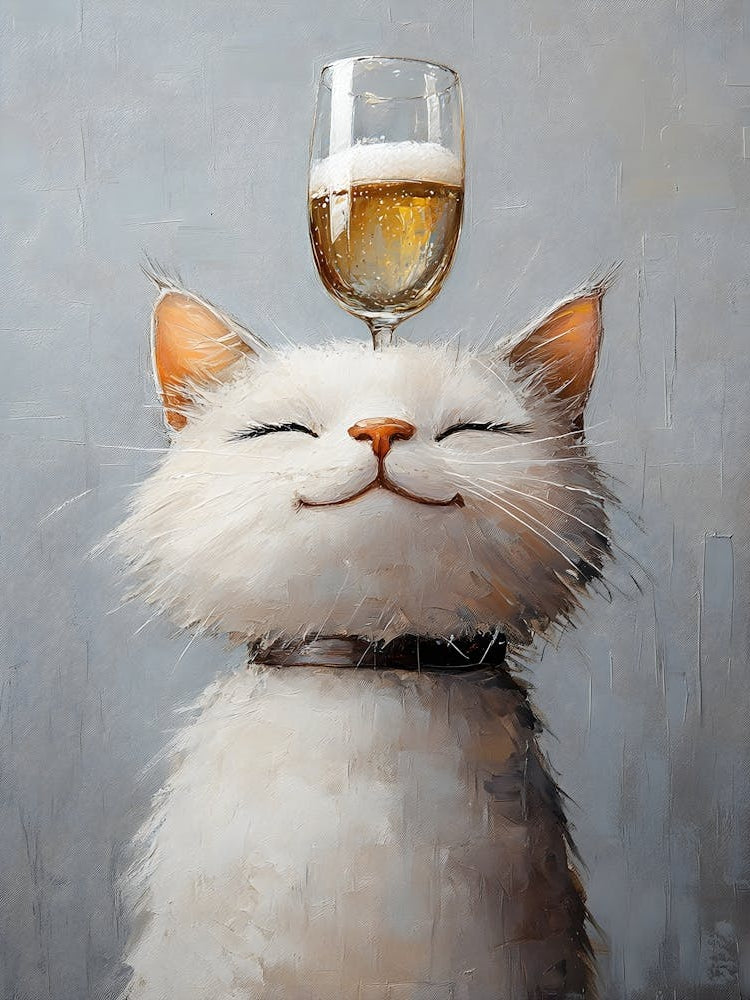Cat Balances Wine 8