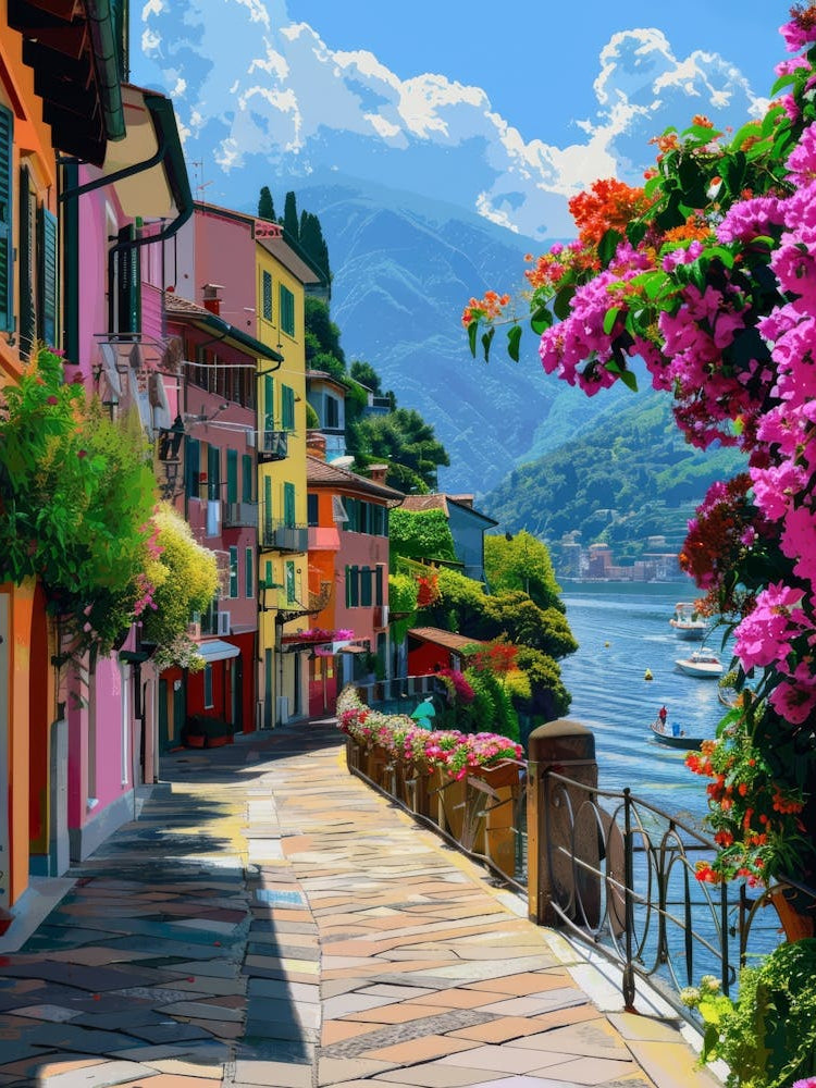 Generate Beautiful Vibrant And Modern Wall Art On Different Themes, Travel, Italy 1