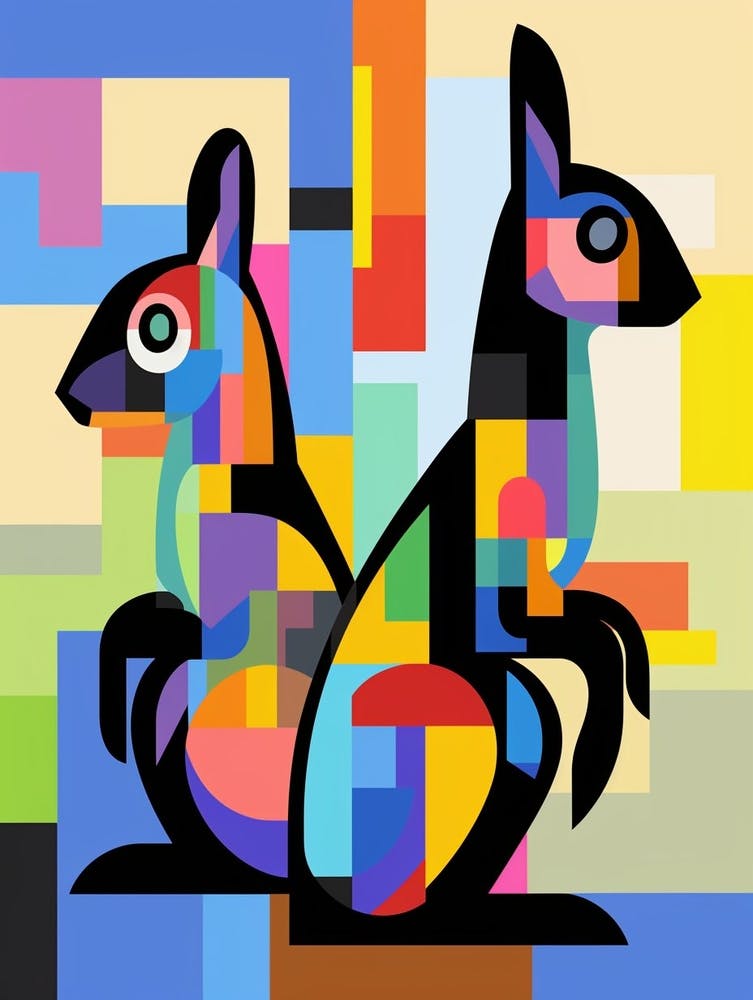 Squirrel Abstract Pop Art 4