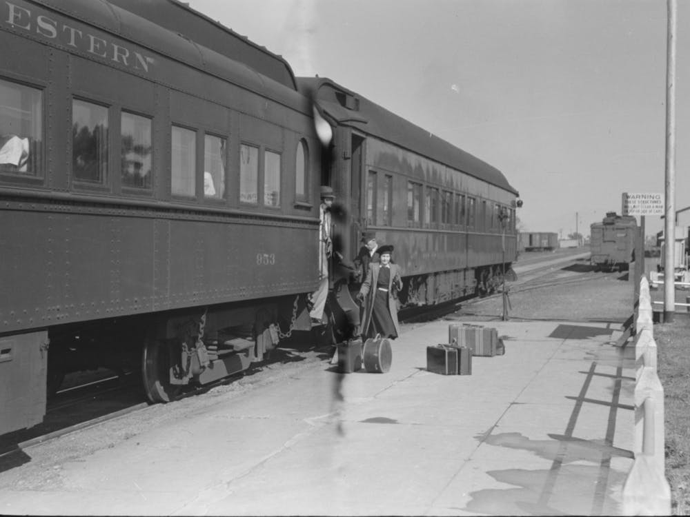 Untitled Photo, Possibly Related To Passenger, Alighting From Morning Train, Montrose, Colorado By Russell Lee