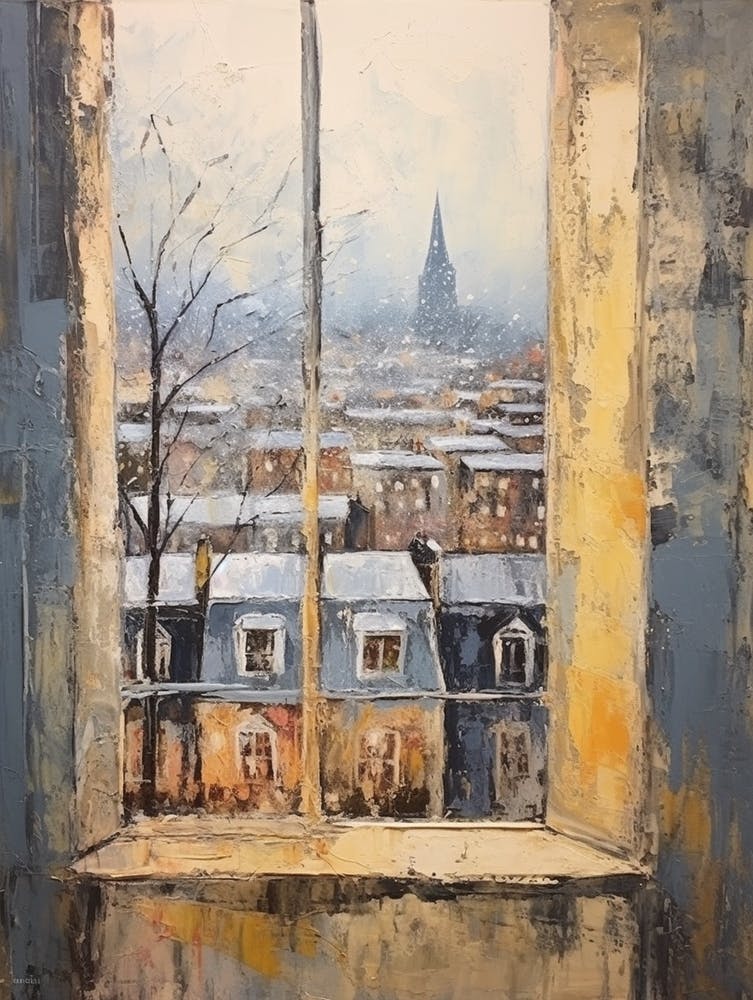 Winter Cityscape Paris France 8
