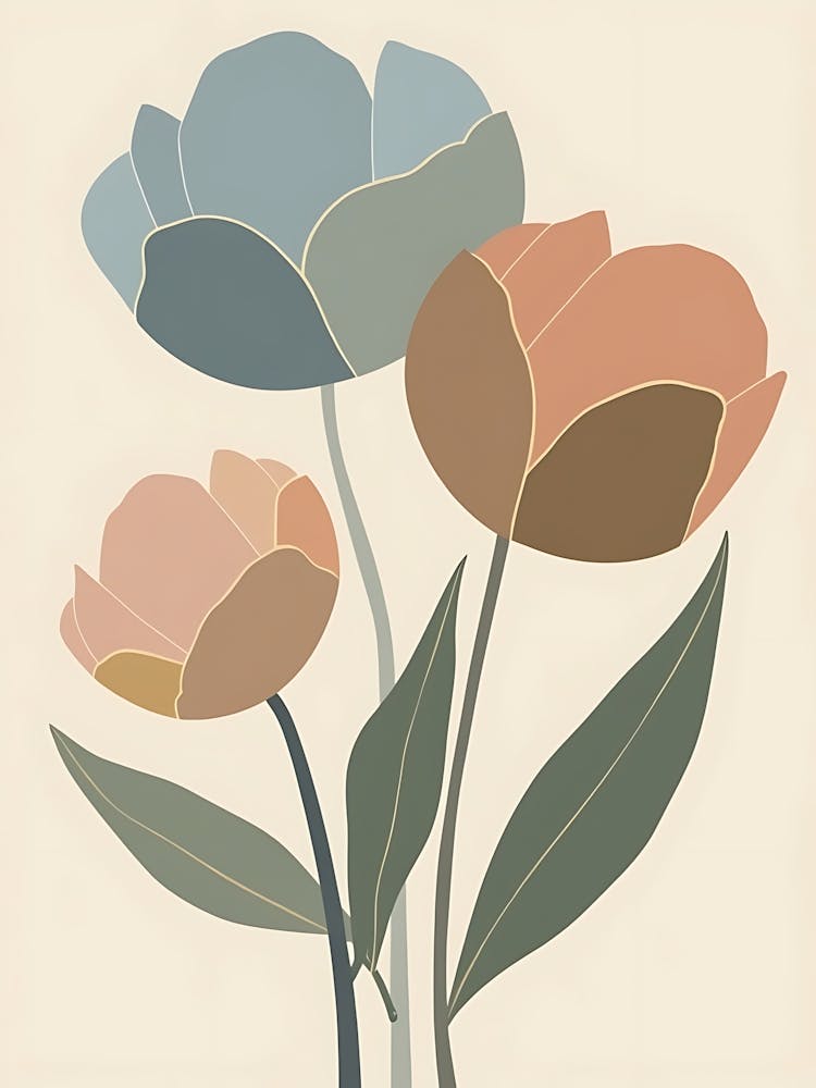 Tranquil Petals in Soft Pastels