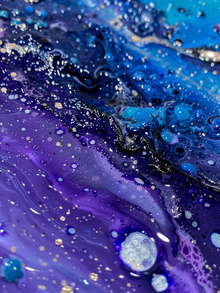 Blue And Purple Abstract Painting