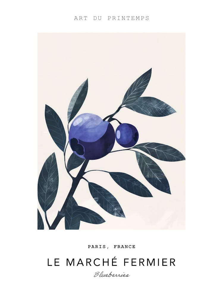 Blueberries Le Marche Fermier Poster 3