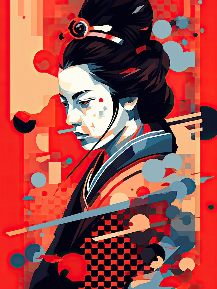 Bold Samurai Warrior Stance