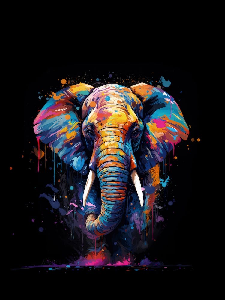 Elephant Pop Art wall painting