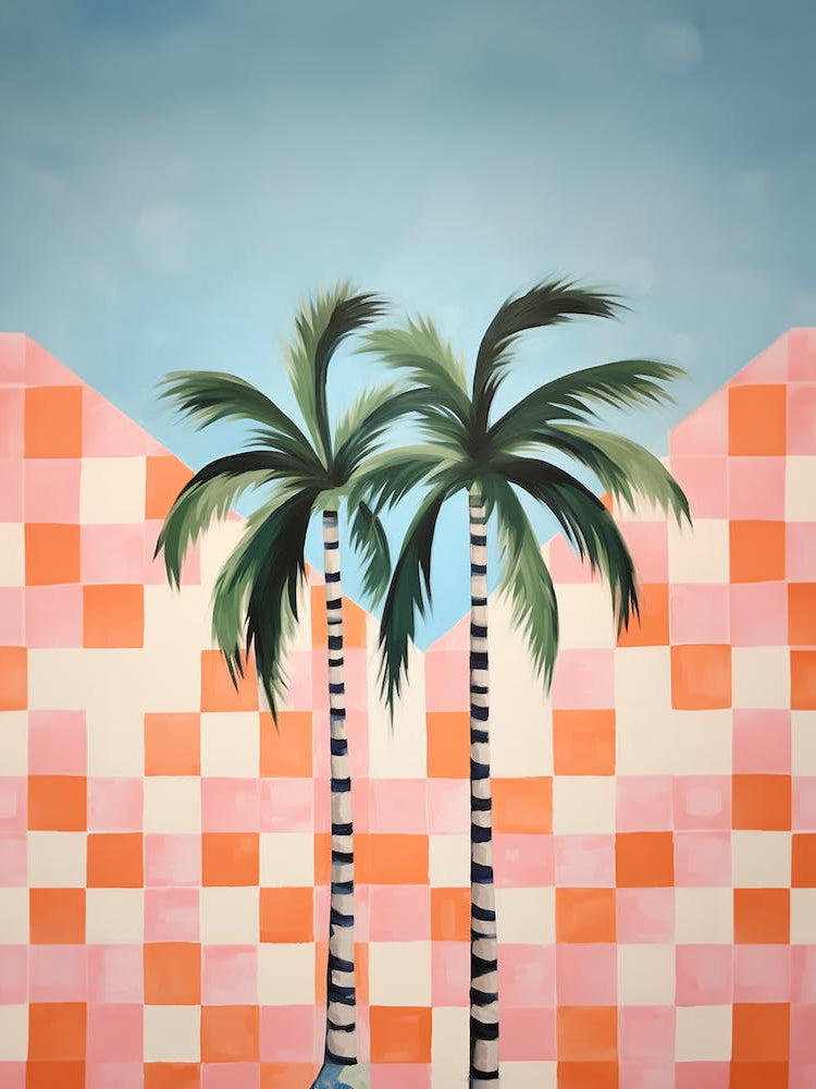 Matisse Inspired Abstract Beach Palms Poster