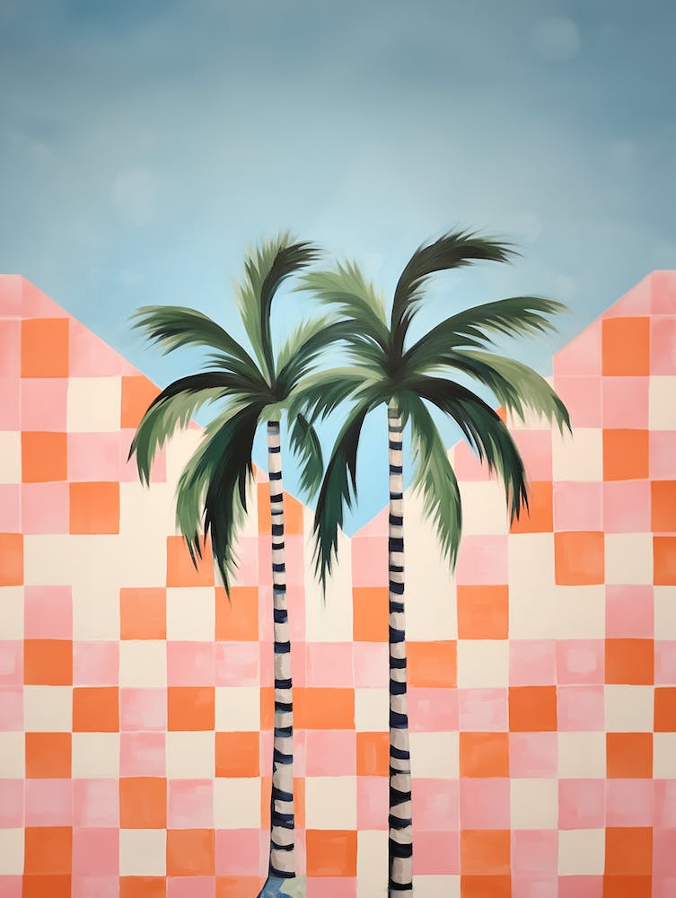 Matisse Inspired Abstract Beach Palms Poster