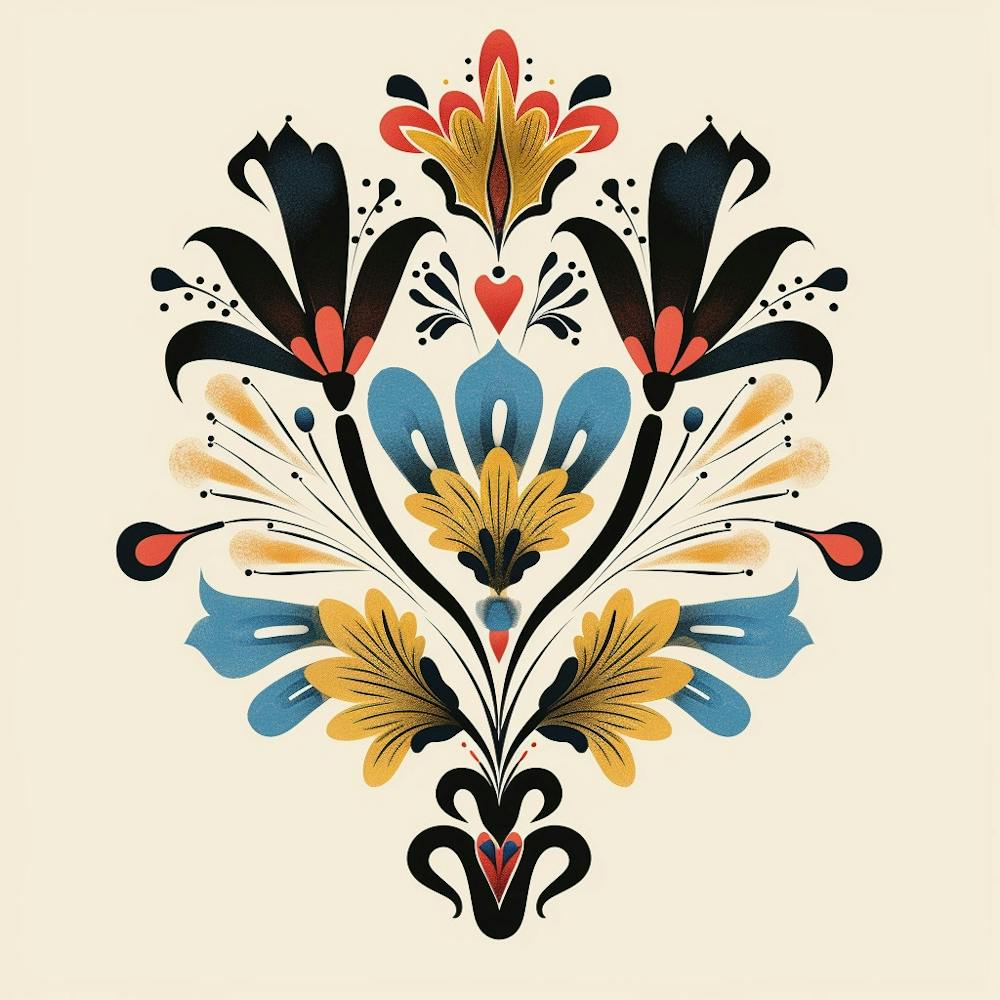 Un Motif Décoratif Fleurs