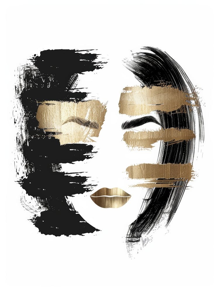 Gold And Black Canvas Print 8