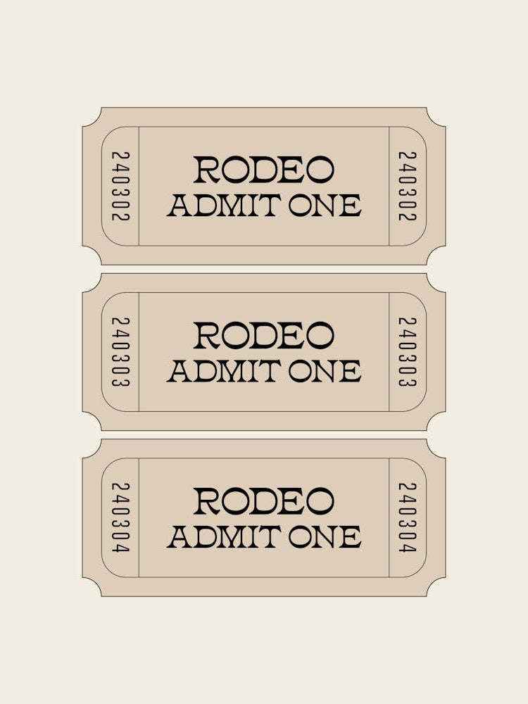 Rodeo Ticket - Beige