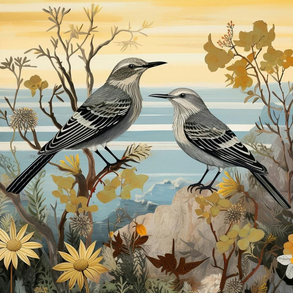 Vogel in der Natur Spottdrossel 2