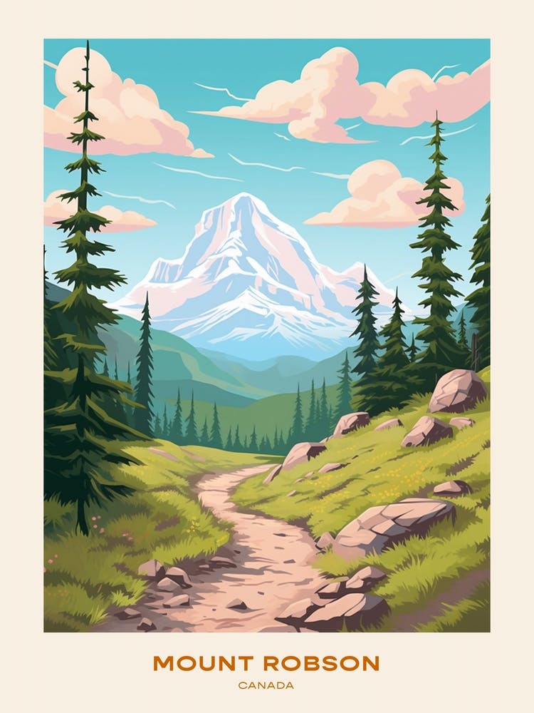 Mount Robson Provincial Park Canada 1 Hike Poster