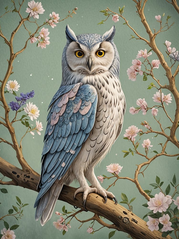 Owl In Blossom no1