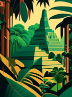 Tikal National Park Guatemala Retro