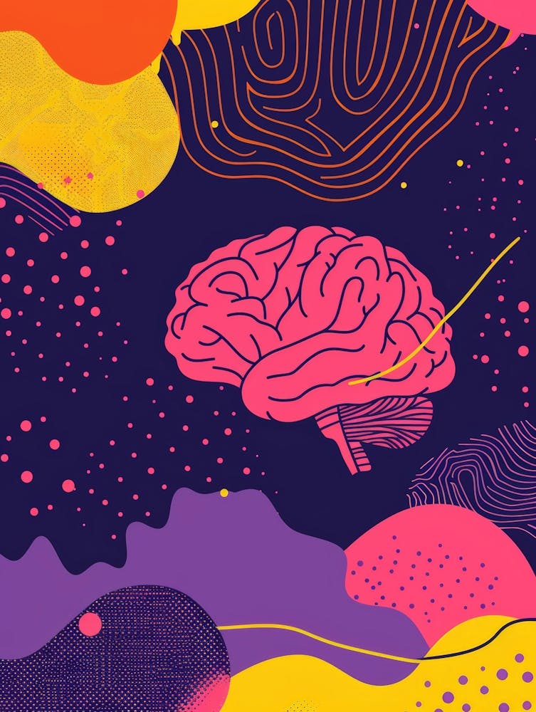 Abstract Brain Illustration