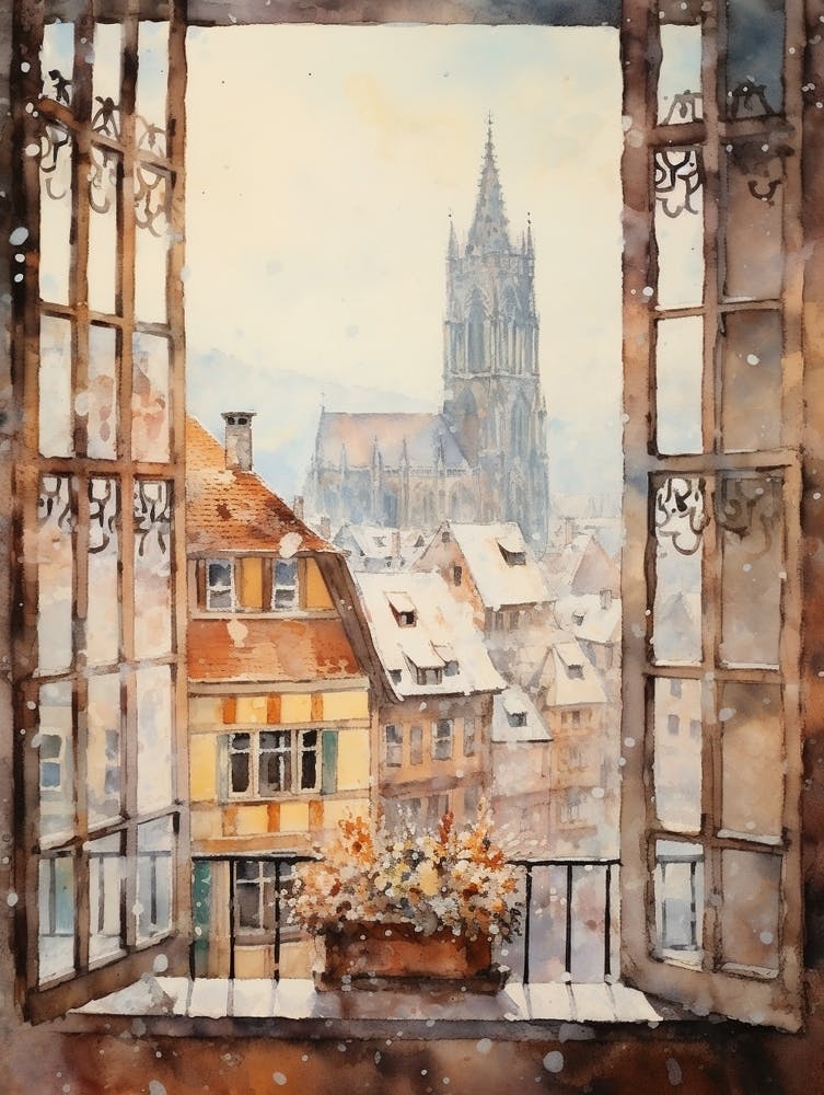 Winter Cityscape Colmar France 2