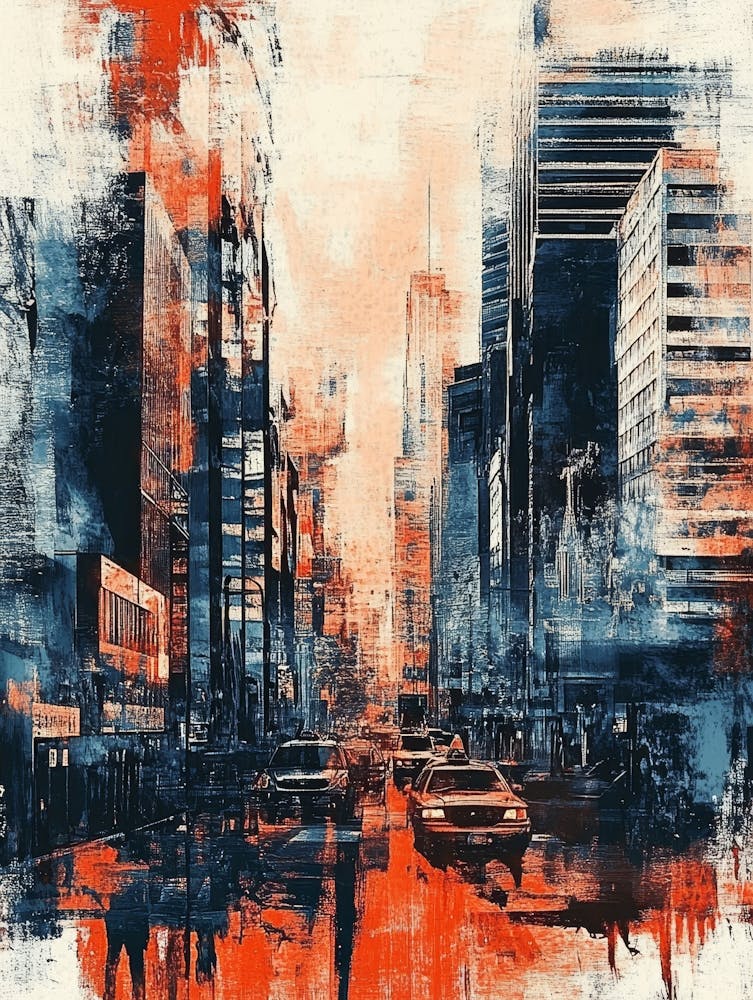 Abstract Grunge Of Cityscape