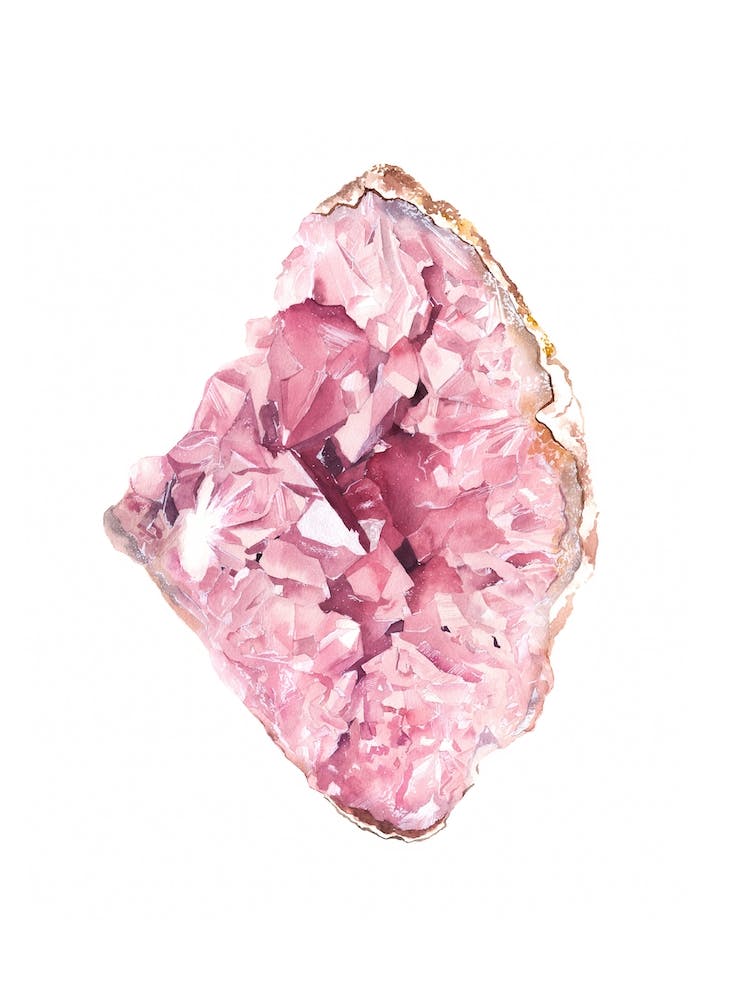 Rosenquarz Aquarell Pink